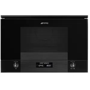 Comparateur de prix : Smeg Micro ondes Grill Encastrable MP122B3, 22 litres, Gril, Niche 38 cm