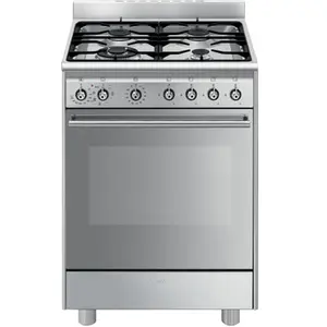 Comparateur de prix : Smeg Cuisinière à Gaz Avec Four Sx61gm 60 Cm 4 Feux