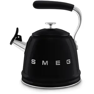 Bouilloire SMEG sifflante 2.3L noir pas cher