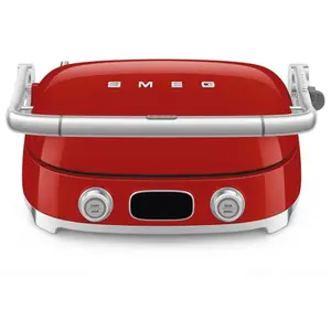 Gril Multifonction Smeg Mgf01rdeu Rouge pas cher