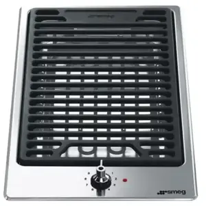 SMEG PGF30B Classica Grill électrique, INOX, Noir/Acier Inoxydable pas cher