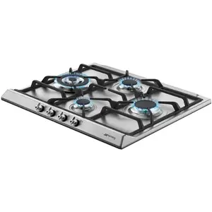 Comparateur de prix : Plaque de cuisson gaz Smeg SER60SGH3 4 zones 60 cm acier inoxydable