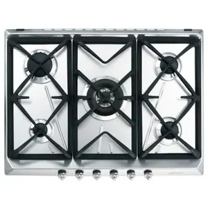 Comparateur de prix : Smeg SRV576GH5 plaque Acier inoxydable Intégré 75 cm Gaz 5 zone(s)