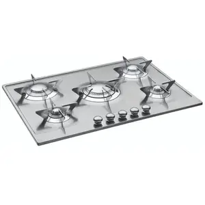 Smeg p705es plaque acier inoxydable intégré (placement) gaz 5 zone(s) pas cher