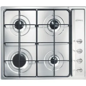 Comparateur de prix : Table de cuisson gaz SMEG S64S Inox - 4 brûleurs - Acier inoxydable