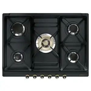 Comparateur de prix : Plaque de cuisson à gaz - SMEG - SR775AO - 5 brûleurs - Grilles en fonte