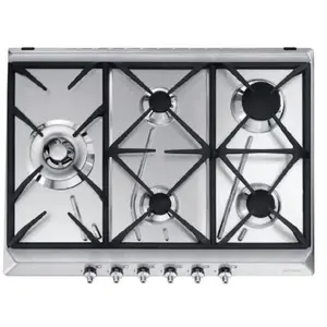 Comparateur de prix : Table de cuisson gaz 70cm 5 feux inox smeg - se775gh 5 - classica