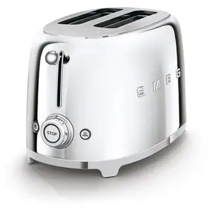 Comparateur de prix : Smeg - grille-pain 2 fentes 950w chrome  tsf01sseu - tsf01sseu
