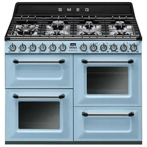 Comparateur de prix : piano de cuisson SMEG TR4110AZ 7 foyers Bleu ciel