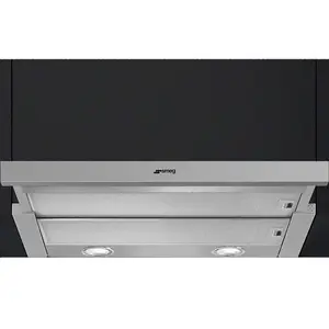 Smeg KSET666XE hotte 647 m³/h Semi-intégrée (semi-encastrée) Argent A - Hottes (647 m³/h, Conduit, A, A, D, 67 dB) pas cher