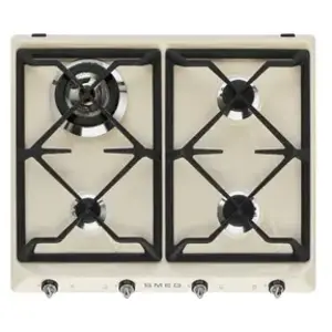 Smeg Smeg Victoria SR964PGH Table de cuisson au gaz Crème - 4 foyers pas cher