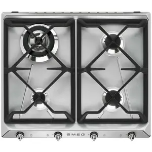 Comparateur de prix : Table de cuisson gaz SMEG SR964XGH 4 foyers Inox