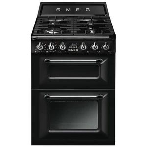 Comparateur de prix : Gazinière SMEG Victoria TR62BL - Four double - Gaz et électrique - 60 cm - 61 L - Noir