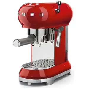 Smeg machine à café expresso années 50 - 15 bars rouge ecf01rdeu pas cher