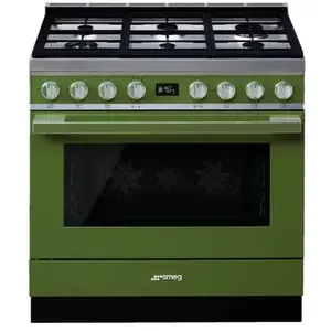 Smeg Smeg Elite Portofino CPF9GPOG Cuisinière Vert oliveVendu parabribat