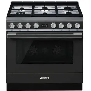 Comparateur de prix : Smeg Smeg Elite Portofino CPF9GPAN Cuisinière Anthracite