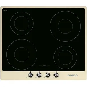 Table induction SMEG SI964PM 60 cm 4 foyers Crème pas cher