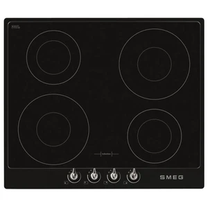 SMEG Plaque induction SI964NM, Victoria, 4 foyers, commandes manettes pas cher