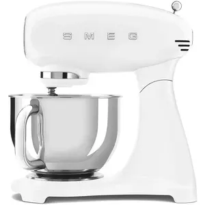 Smeg Robot sur socle bol en inox volume 4,8 litres blanc Smeg SMF03WHEU pas cher