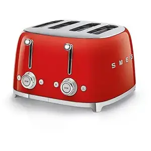 Smeg grille-pains fentes 950w rouge tsf03rdeu années 50