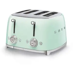 Smeg - grille-pains 4 fentes 950w vert d'eau  tsf03pgeu - années 50 tsf03pgeu pas cher