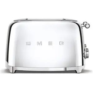 Grille-pain SMEG 4 tranches Années 50 - 2000W B Chromé TSF03SSEU Métal pas cher