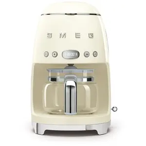 Comparateur de prix : SMEG Cafetière filtre 10 tasses programmable Crème Années 50 - DCF02CREU
