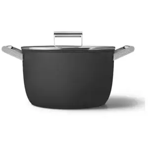 Smeg Cocotte - Marmite Faitout diam 26cm tout feux noir mat pas cher