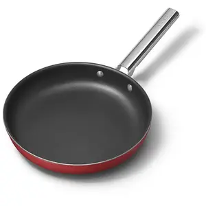 Comparateur de prix : Poêle - Smeg - Diamètre 28 cm - Rouge mat - Anti-adhésif - Tous feux compatibles