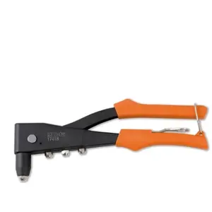 Pince à riveter BETA 1741B avec 4 embouts - Alu, Acier et Inox - Dimensions : 2.4 à 5 mm pas cher