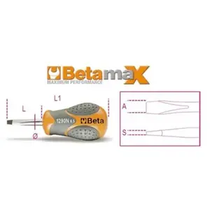 Beta Tournevis lame courte vis à fente 012900103 pas cher
