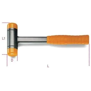 Comparateur de prix : Maillet sans rebond à poignée surmoulée - 1392 - 60 mm - 385 mm - Beta