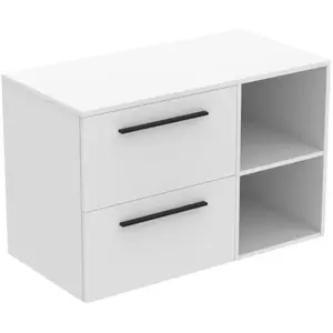 Ideal Standard i.life B Meuble sous-vasque sans découpe, 2 tiroirs, T5752DU, pas cher