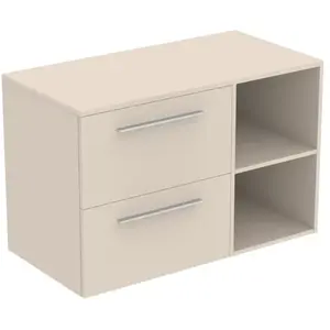 Ideal Standard i.life B Meuble sous-vasque sans découpe, 2 tiroirs, T5753NF, pas cher