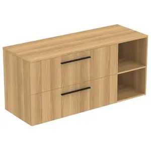 Ideal Standard i.life B Meuble sous-vasque sans découpe, 2 tiroirs, T5760NX, pas cher