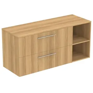 Ideal Standard i.life B Meuble sous-vasque sans découpe, 2 tiroirs, T5761NX, pas cher