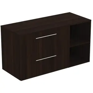 Ideal Standard i.life B Meuble sous-vasque sans découpe, 2 tiroirs, T5757NW, pas cher