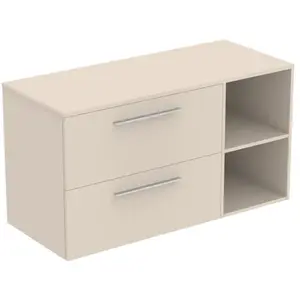 Ideal Standard i.life B Meuble sous-vasque sans découpe, 2 tiroirs, T5757NF, pas cher