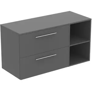 Ideal Standard i.life B Meuble sous-vasque sans découpe, 2 tiroirs, T5757NG, pas cher