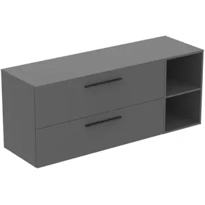 Ideal Standard i.life B Meuble sous-vasque sans découpe, 2 tiroirs, T5764NG, pas cher