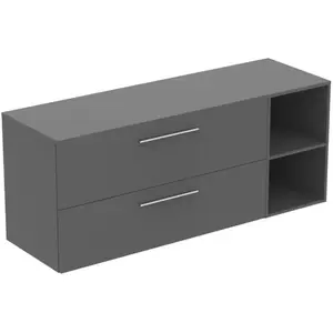Ideal Standard i.life B Meuble sous-vasque sans découpe, 2 tiroirs, T5765NG, pas cher