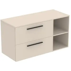 Ideal Standard i.life B Meuble sous-vasque sans découpe, 2 tiroirs, T5756NF, pas cher
