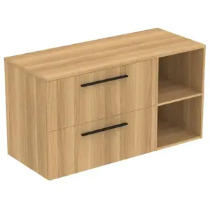 Ideal Standard i.life B Meuble sous-vasque sans découpe, 2 tiroirs, T5756NX, pas cher