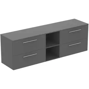 Ideal Standard i.life B Meuble sous-vasque sans découpe, 4 tiroirs, T5848NG, pas cher