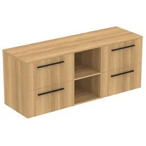 Ideal Standard i.life B Meuble sous-vasque sans découpe, 4 tiroirs, T5843NX, pas cher