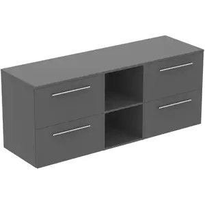 Ideal Standard i.life B Meuble sous-vasque sans découpe, 4 tiroirs, T5844NG, pas cher