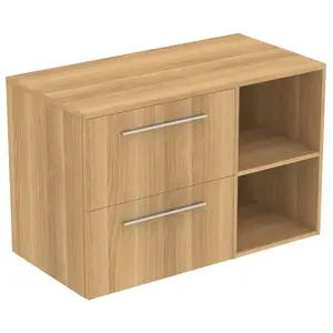 Ideal Standard i.life B Meuble sous-vasque sans découpe, 2 tiroirs, T5753NX, pas cher
