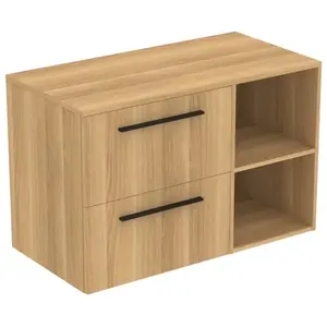Ideal Standard i.life B Meuble sous-vasque sans découpe, 2 tiroirs, T5752NX, pas cher
