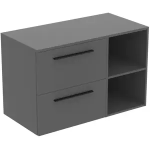 Ideal Standard i.life B Meuble sous-vasque sans découpe, 2 tiroirs, T5752NG, pas cher