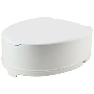 EVENES® Evenes ® - Rehausseur wc Elga avec abattant, en pp, blanc Haut... pas cher